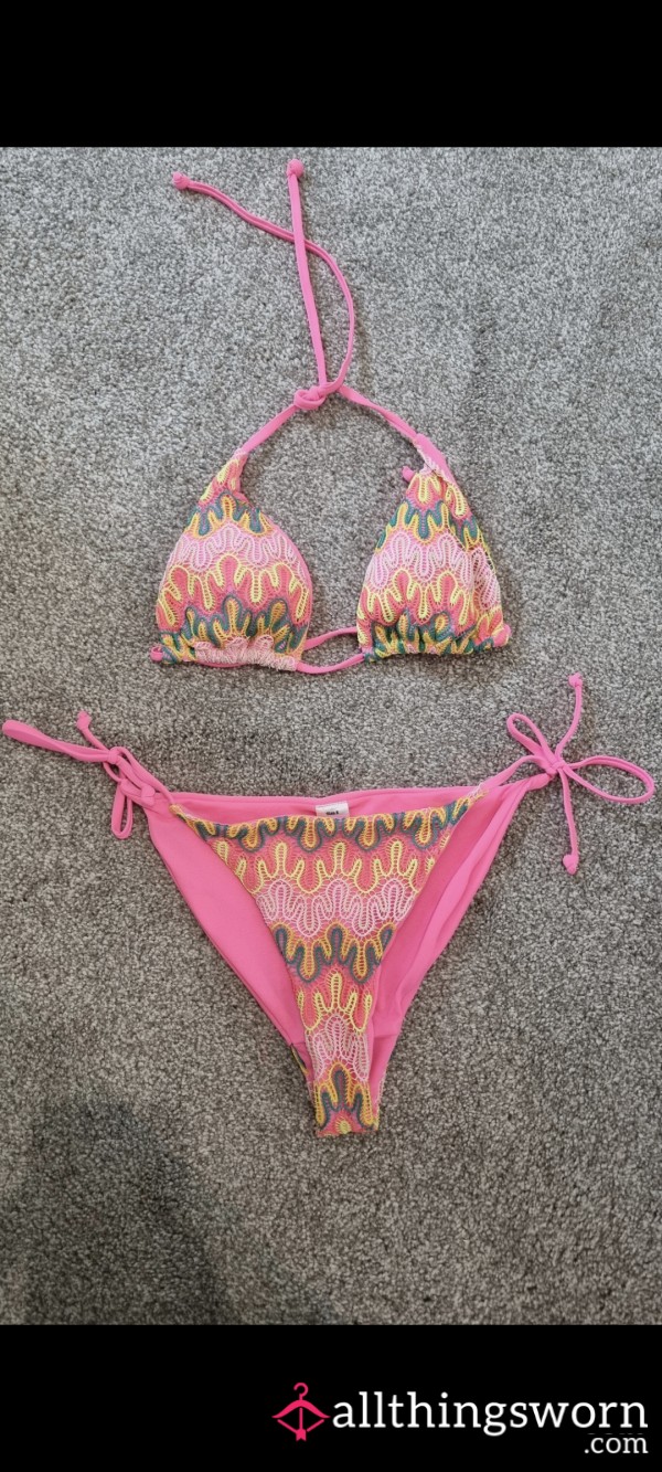 Neon Multicoloured Bikini Set