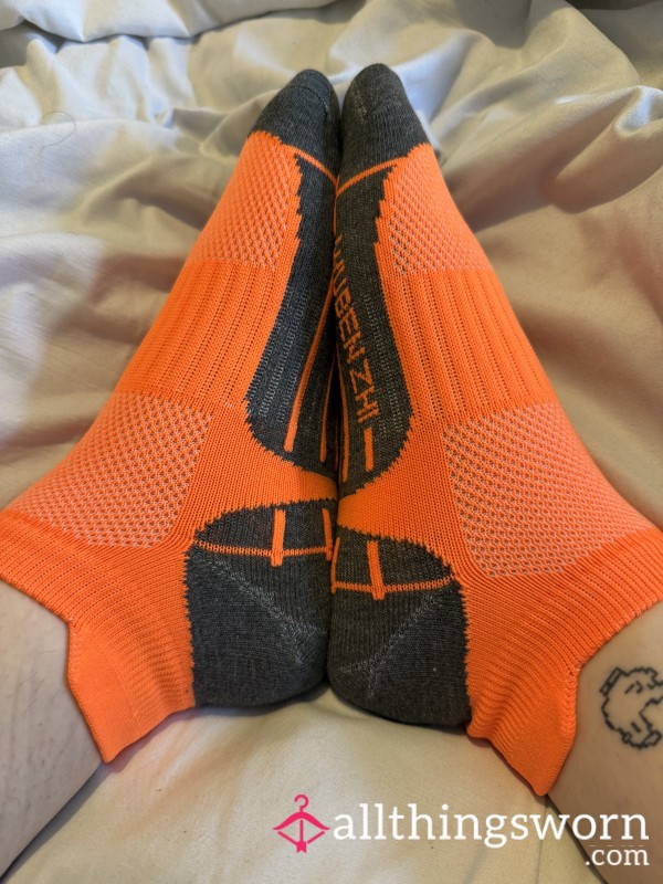 Neon Orange Compression Socks | Workout Socks | Papaya Rules