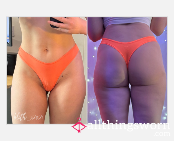 Neon Orange Skims Thong | 24hr Wear