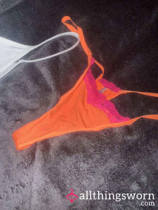 Neon Orange Thongs
