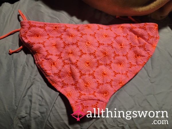 Neon Pink Flor*l Bikini Bottom ✨️ 💖  It's Uncomfortably Bright 🌞