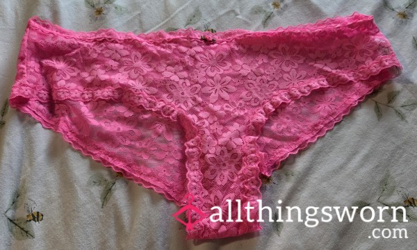 Neon Pink Lace Knickers