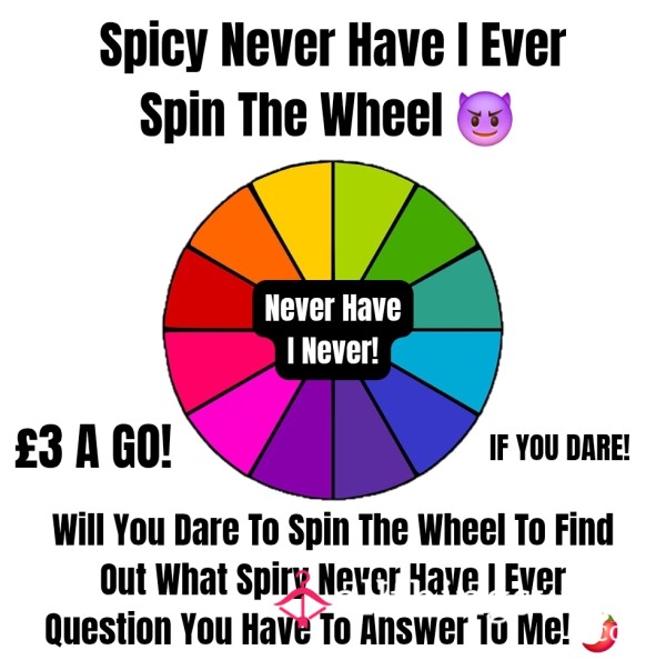 Never Have I Ever 🌶 Spin The Wheel!