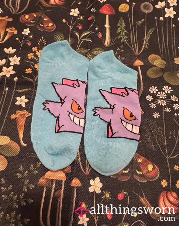 Never Worn Gengar Blue Pokemon Ankle Socks