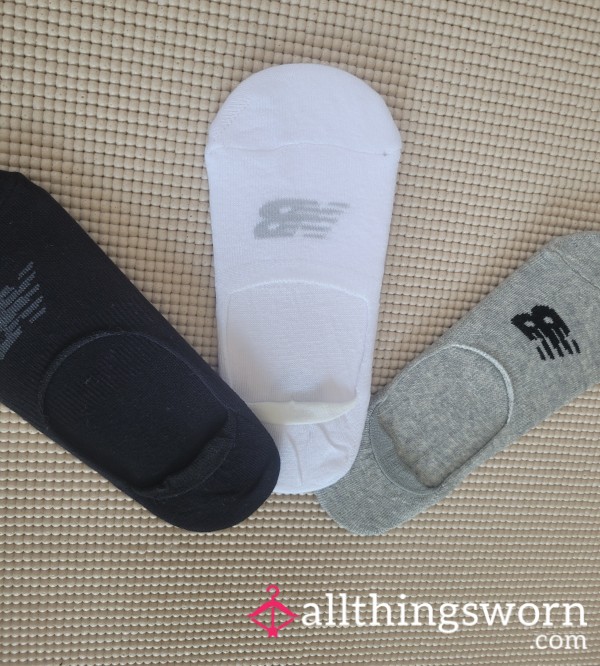 New Balance Footsie Socks • White/Gray/Black