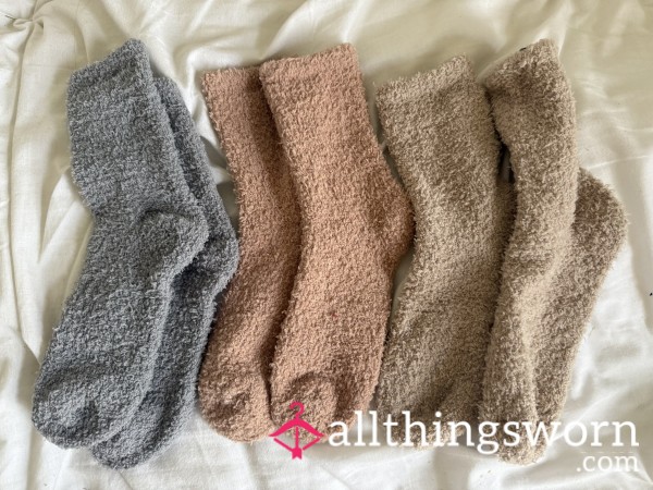 New Fluffy Socks - Worn To Your Desire