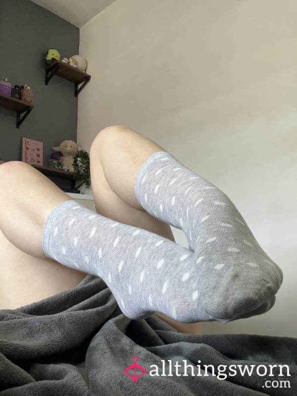 New!!! Grey Polka Dot Socks🧦✨✨