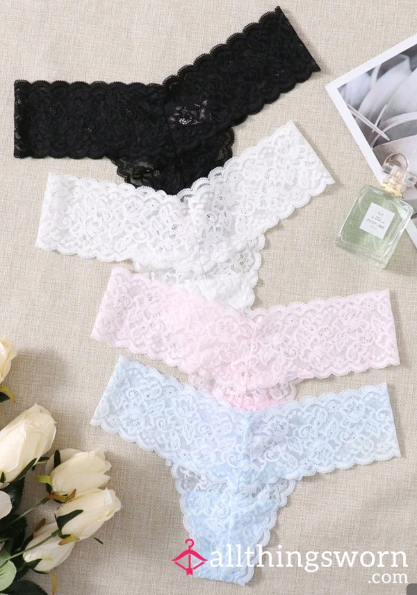 New Lace Thongs: YOU Pick How You Want Them 🖤