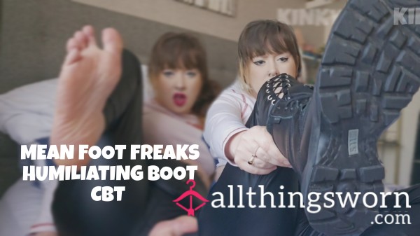 NEW Mean Femdom Feet Freak Humiliation Degradation CBT Boot Fetish