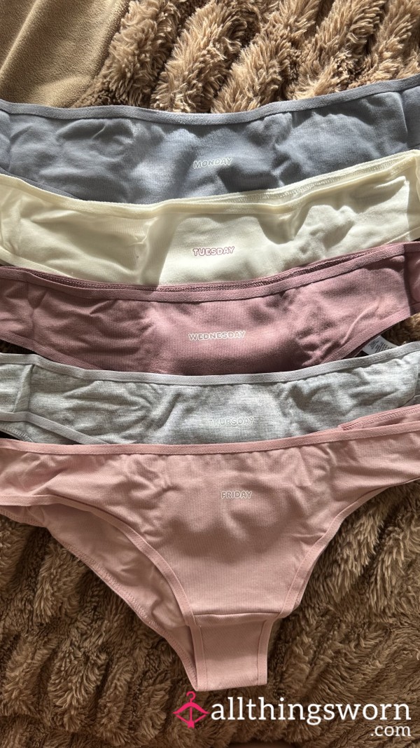 New Panties Purchase Day, Pick Your Day Of The Week For Your Personalised Wear, With Extras Included 😉