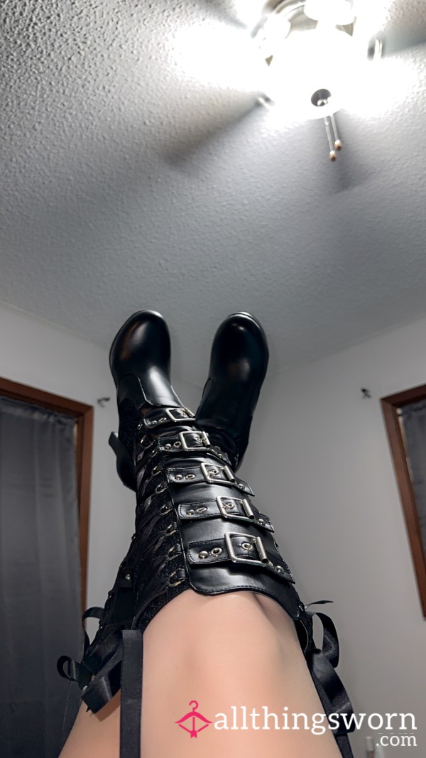 New S**y Leather Boots Photo Sets
