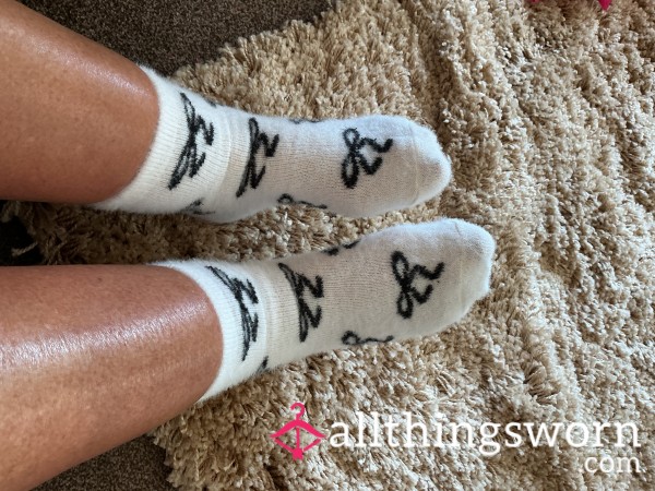 White New Soft Fluffy Bow Socks Need Dirtying