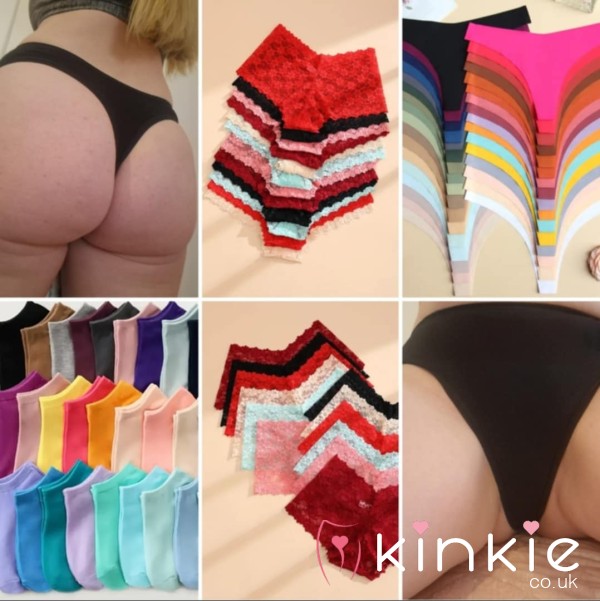New Stock Drop! 😈🖤 Bundle Deals On French Knickers, Thongs & Cute Ankle Socks.