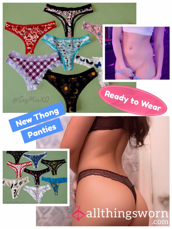 New Thong Panties, Ready To Wear, By Mia, Your College Cutie