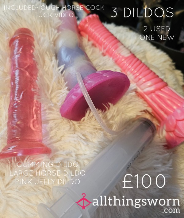 New & Used Di**o S** Toys Bundle C*mming Di**o Horse C*ck