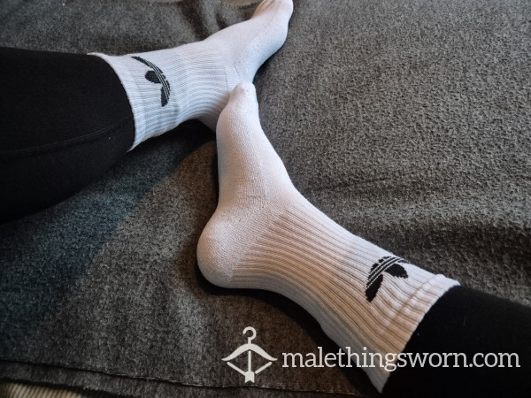 New White Adidas Socks
