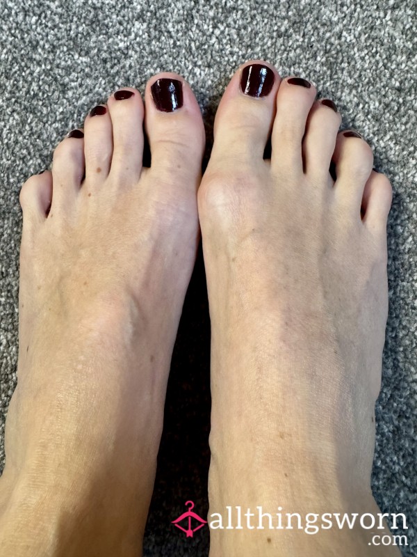 Newly Pedicured Feet After A Hard Week At Work