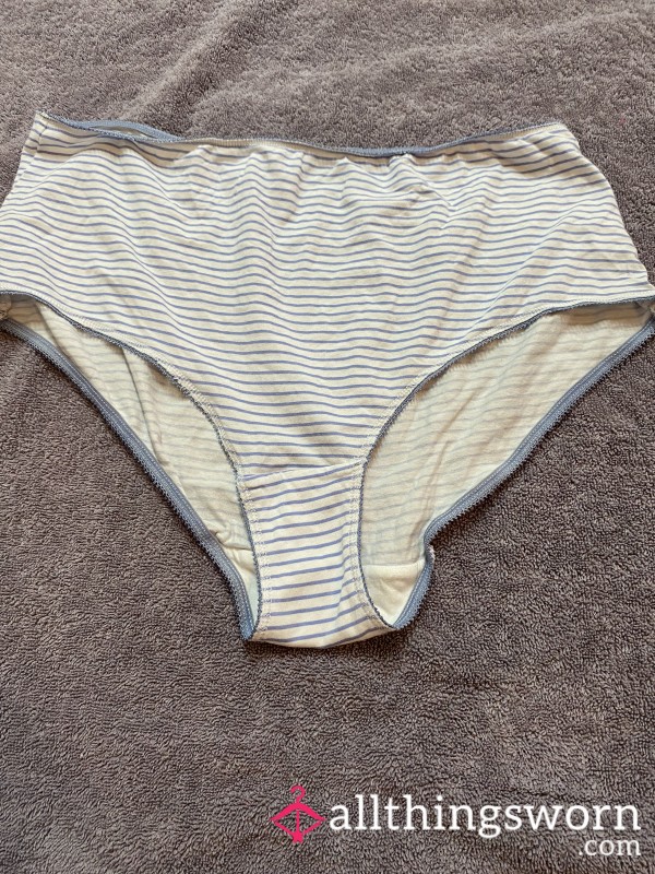 Nice Big Pants White And Blue Size 12