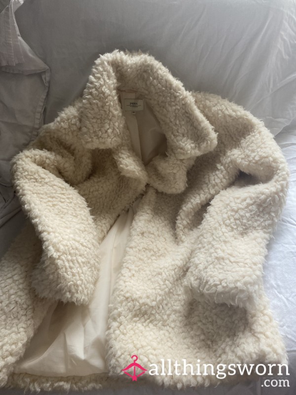 Nice White Fur Coat Very Well Worn