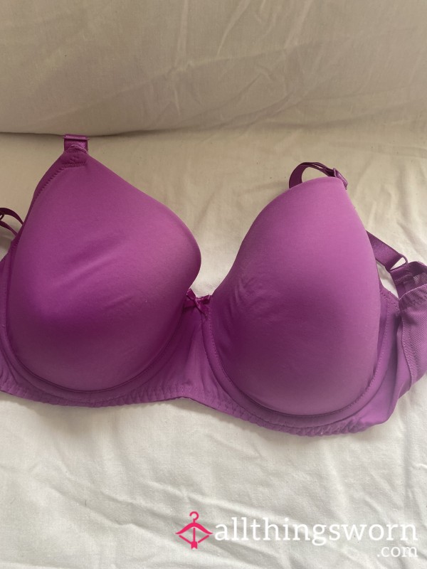 Purple Bra 34e Well Worn And Very Sweaty