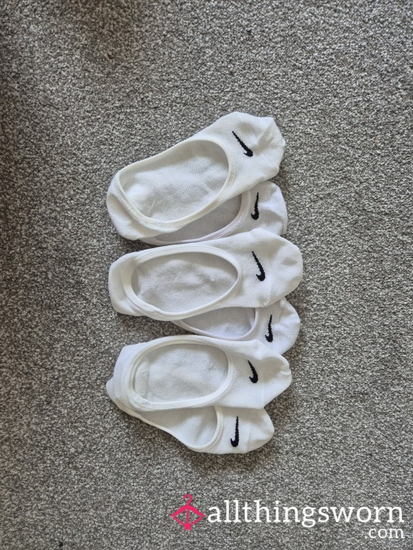 Nike 3 Pack No Show Brand New White Socks