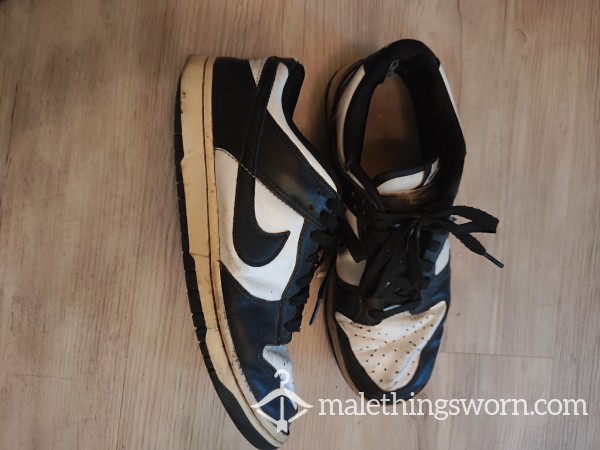 Nike Low Dunk Panda Black And White Worn