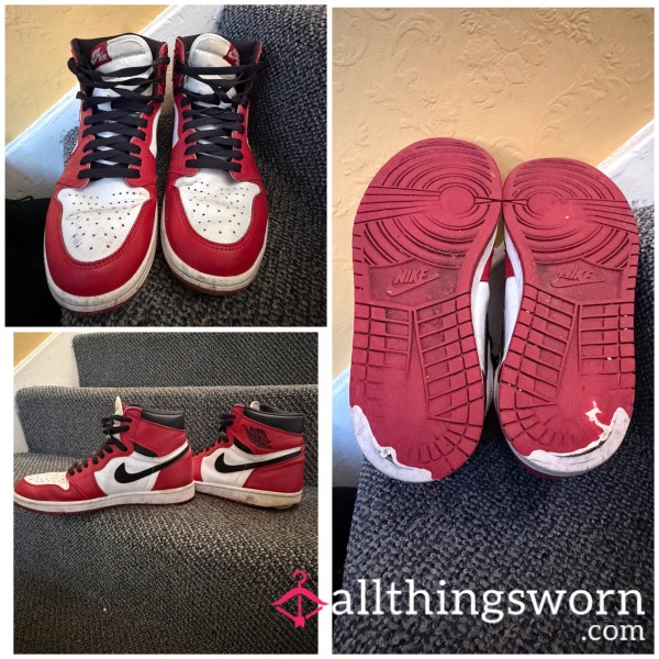 Nike Air Jordan 1 Trainers😈 Size 8.5‼️ Very Well Worn🥵 All Smelly And Sweaty Just For You😏 Extras Can Be Added😉😉