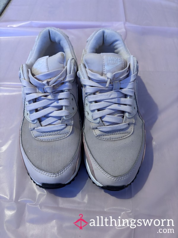 Nike Air Max 90s, Pink, Very Well Worn With No Insoles, Size 5
