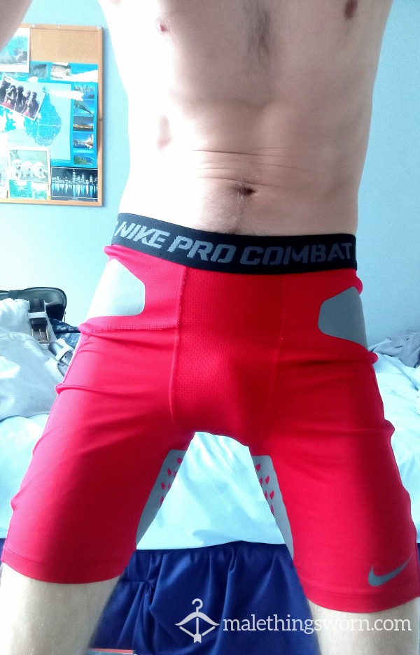 Nike Combat Pro Compression Shorts Size S Red