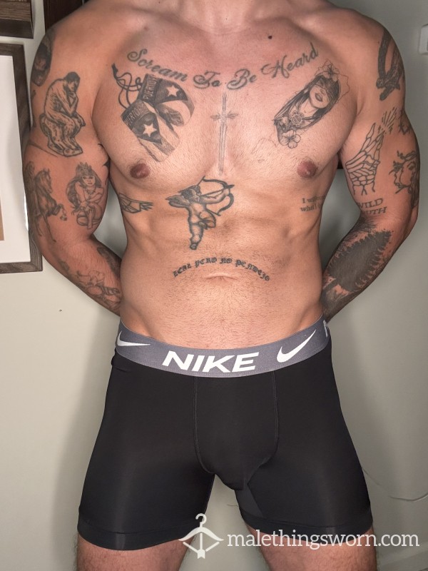 Gray Nike Compression Shorts