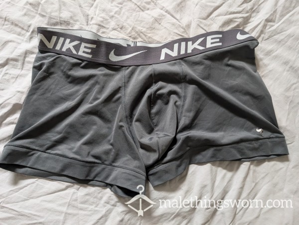 Grey Nike Performance Trunks