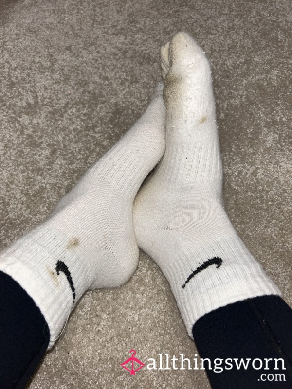 Nike Socks Filthy From My Muddy Steps Today