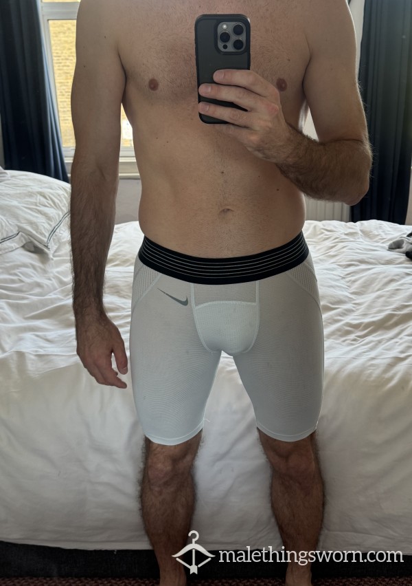 Nike White Compressions Shorts