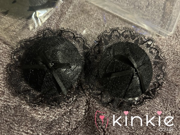 🖤 Nipple Covers 🖤 Silicone Black Lace - Tell Me What You Want Me To Do With Them