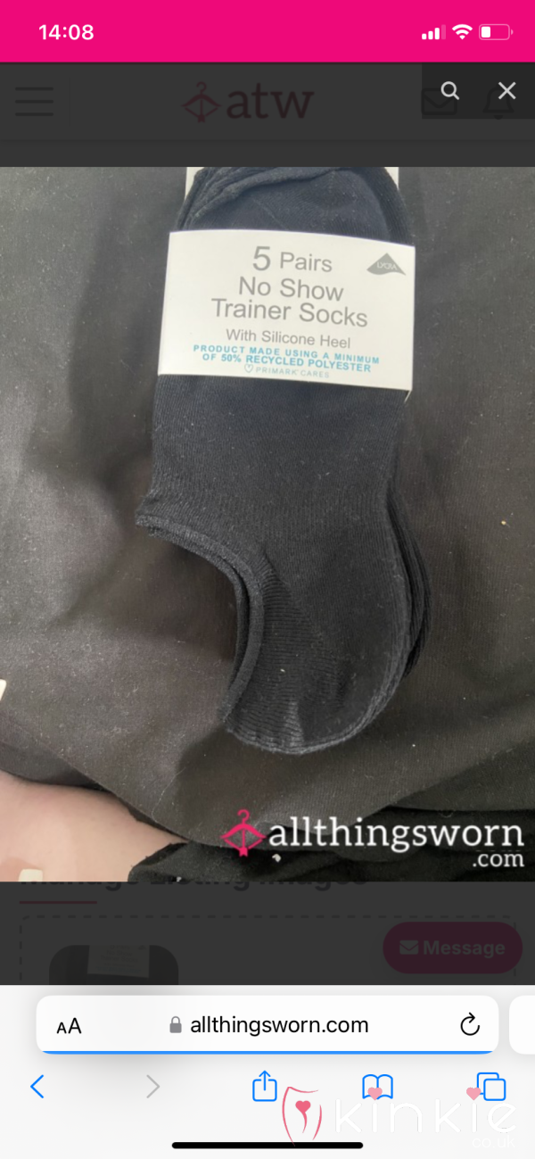 No Show Black Socks