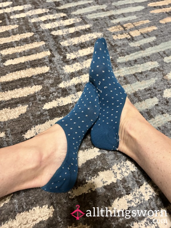 No Show Blue Socks