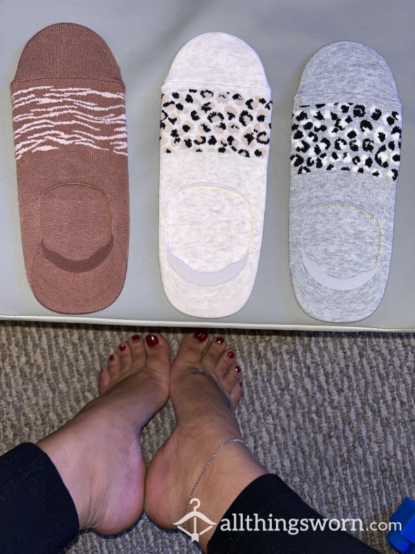 No Show Socks Leopard Print