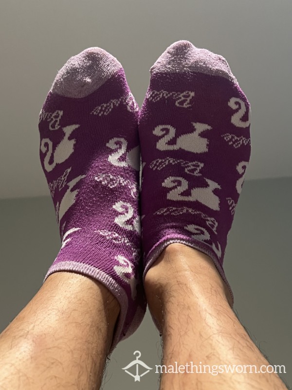 No Show Socks Purple Barbie