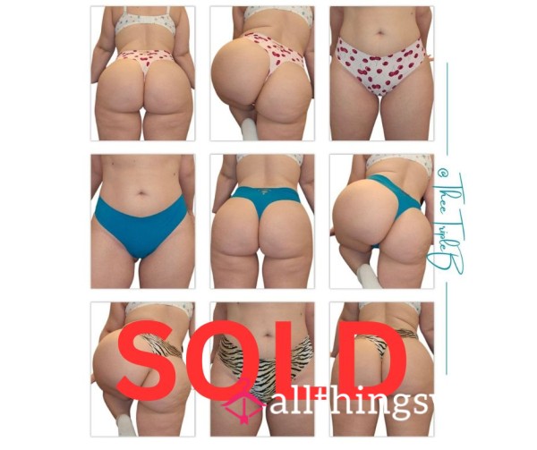 No Show Thong With Cross Hatch Cut Out In Back - Only 2 Left!