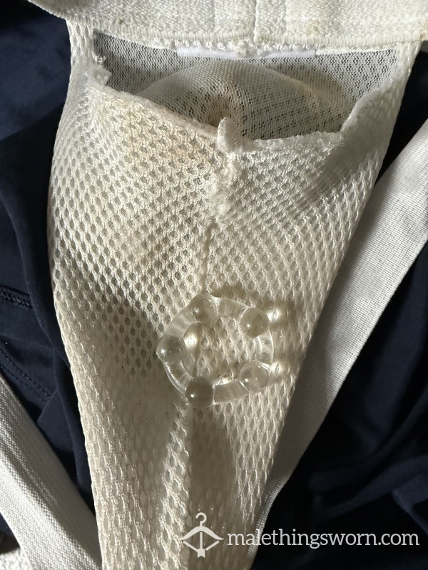 NOT SO CLEAR RIBBED C*ck RING USED & SPLIT C*m COVERED … 💪🏽🤪👍🏽🥵 💍 🍆💧💧 👅 📦 🤪✅