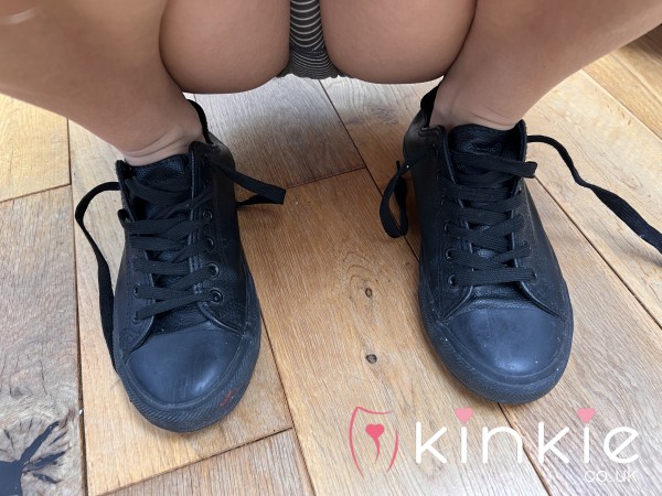 Worn Trainers Without Socks