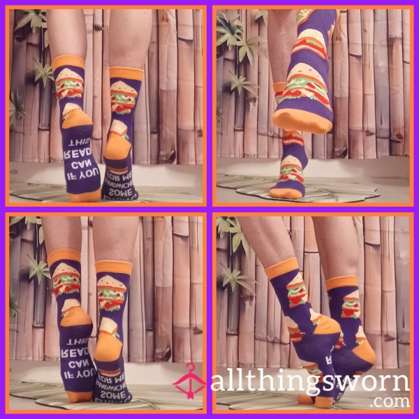 Novelty Bring Me Sandwiches Socks