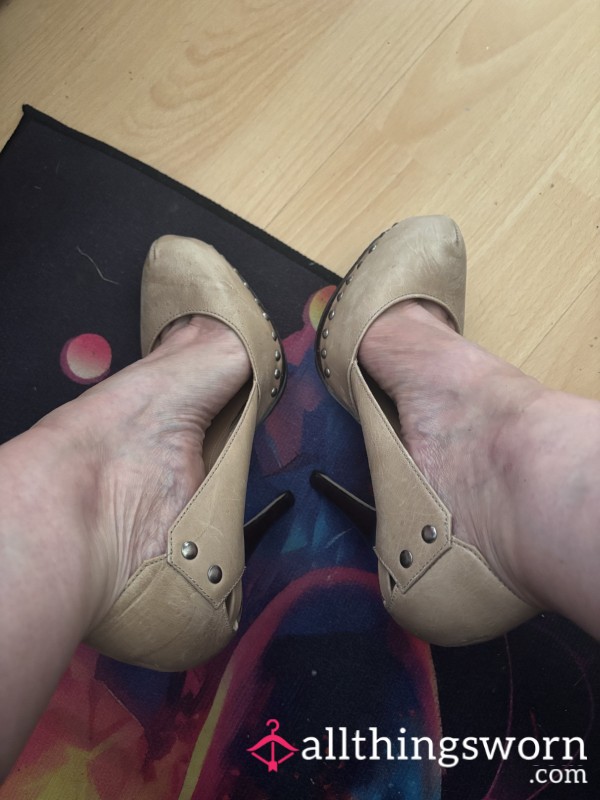 Nude Also High Platform Vintage Heels