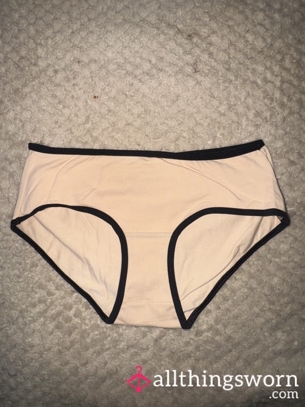 Nude Cotton Full-back Panties