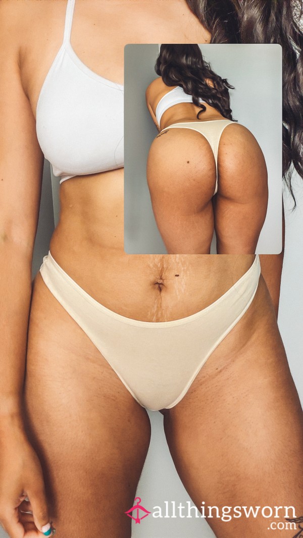 Nude Cotton Thong