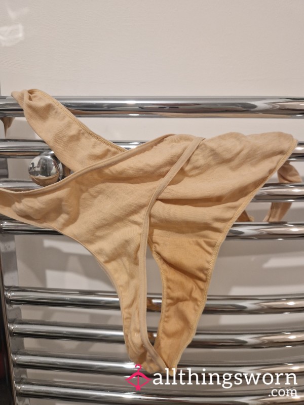 Nude Cotton Thongs