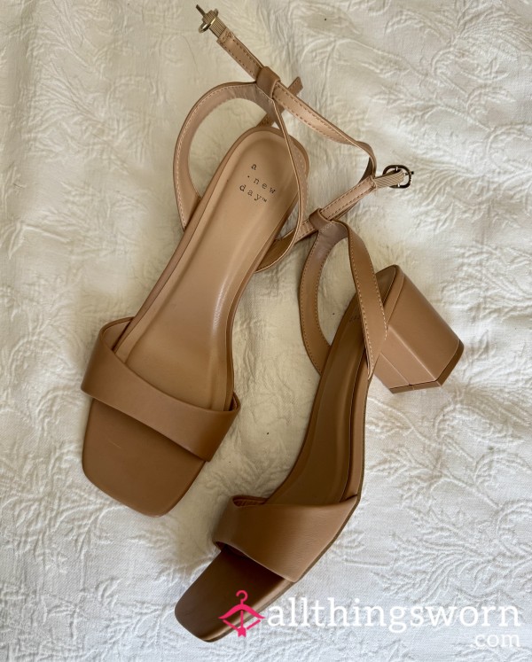 Nude Heels - Open Toe 👡 Size 9.5
