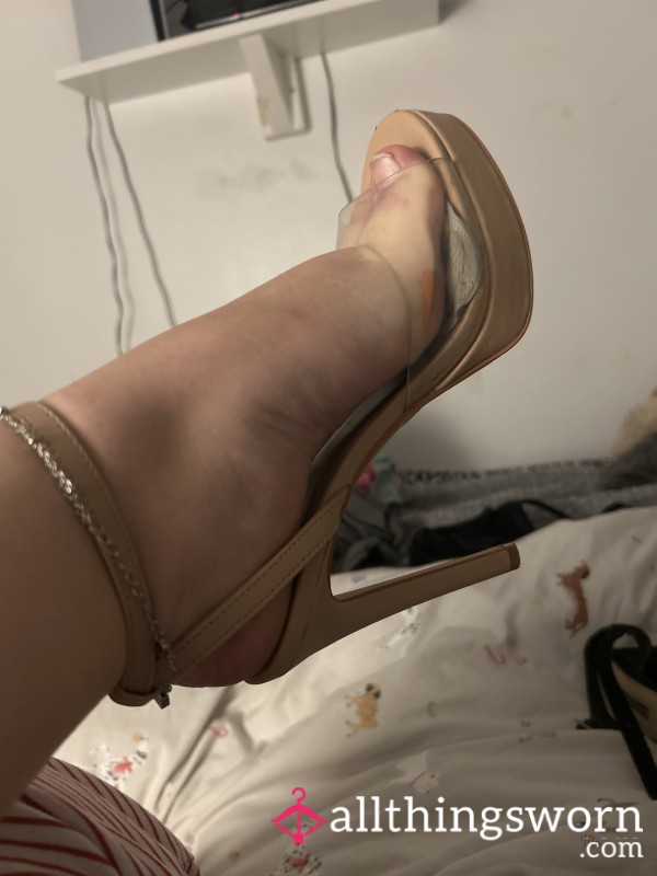 Nude High Heels Very Well Worn