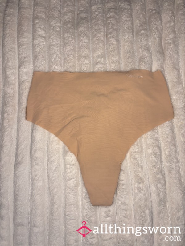Nude High Waisted Calvin Klein Thong