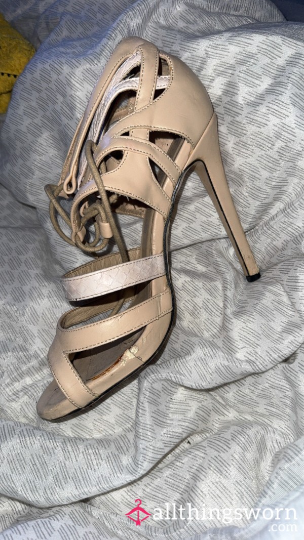 Nude Lace Heels